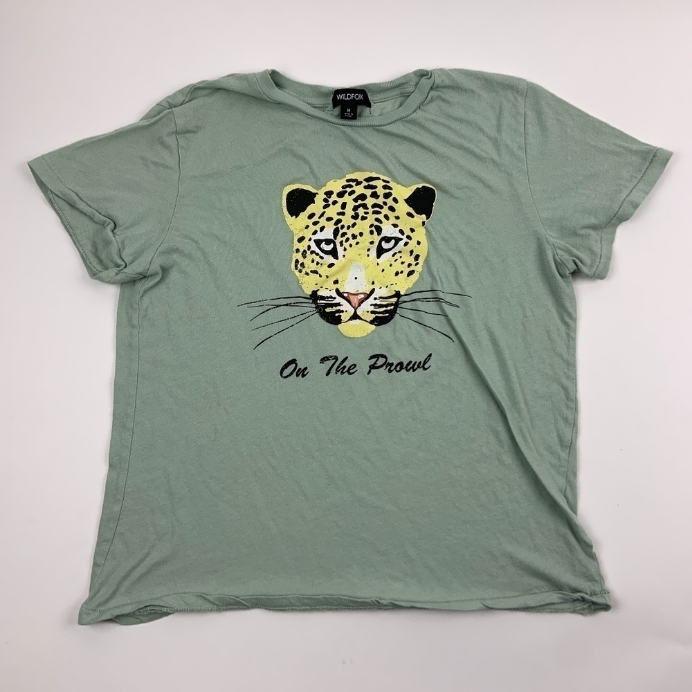 Wildfox T Shirt Womens Medium Round Neck Short Sleeve Green